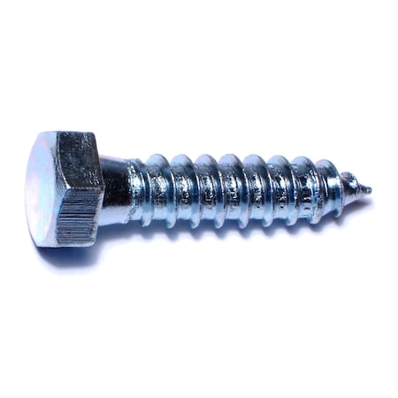 Midwest Fastener Lag Screw, 1/2 in, 2 in, Steel, Zinc Plated Hex Hex Drive, 50 PK 01330